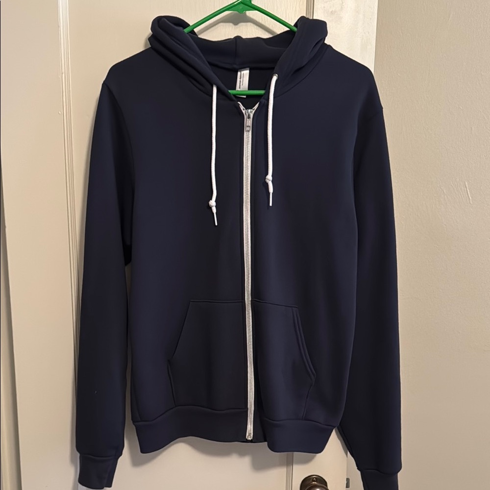 Navy Blue Zip-Up Hoodie